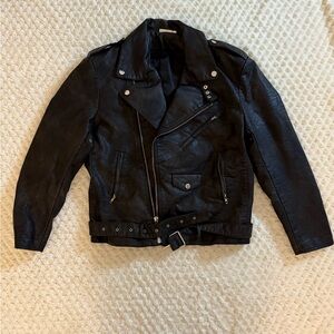 Steele Faux Leather Motorcycle Jacket